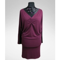 Sukienka Edith XXL nietoperz z dekoltem